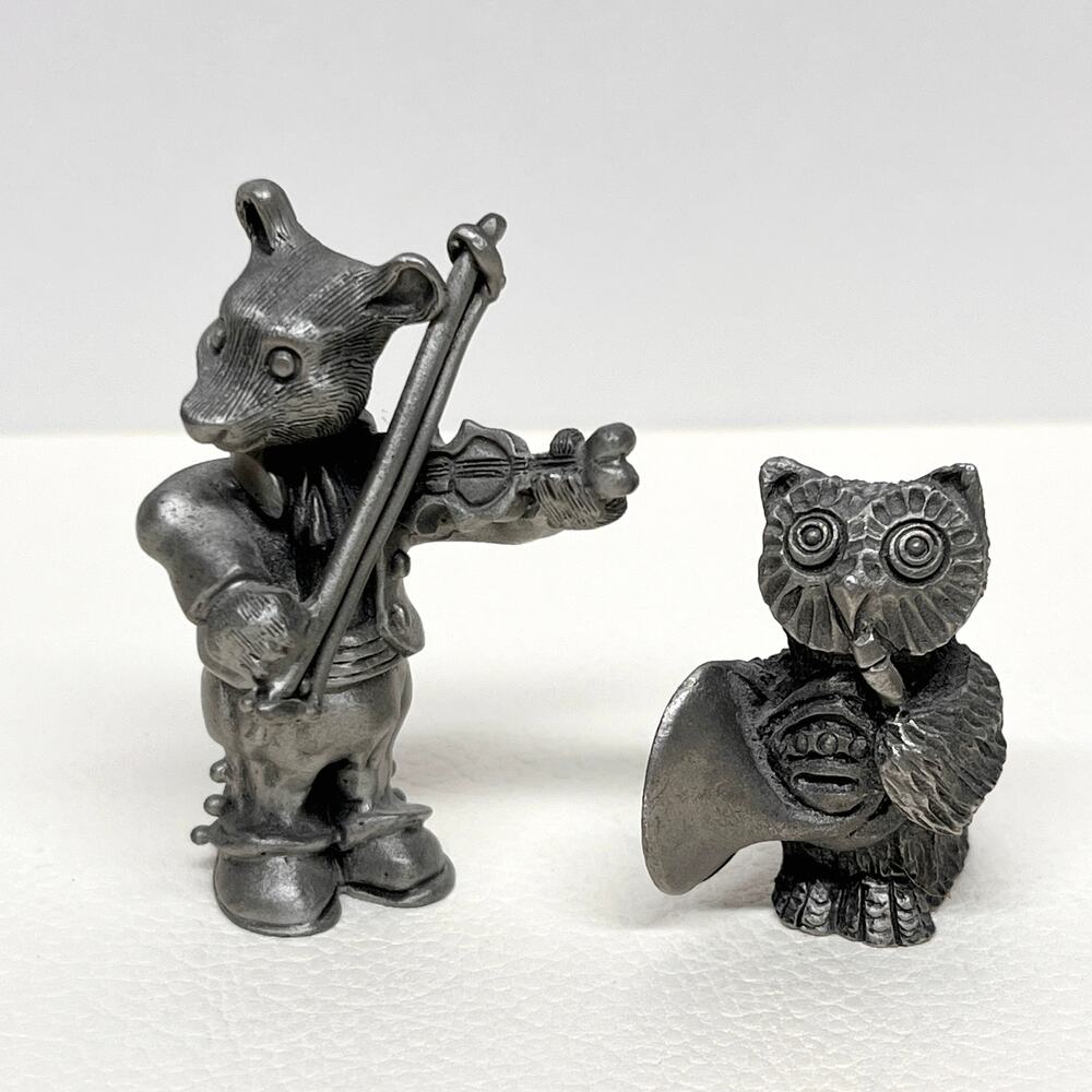 Vintage Miniature Collectible Pewter Musical Figurines Schmid Spoontiques